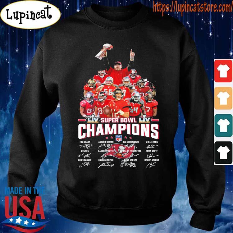 Tampa Bay Buccaneers super bowl LV champions 2021 signatures shirt