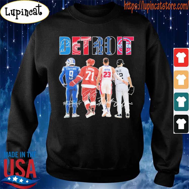 Detroit Red Wings Detroit Pistons Detroit Tigers Detroit Lions Signatures  2023 T-shirt,Sweater, Hoodie, And Long Sleeved, Ladies, Tank Top