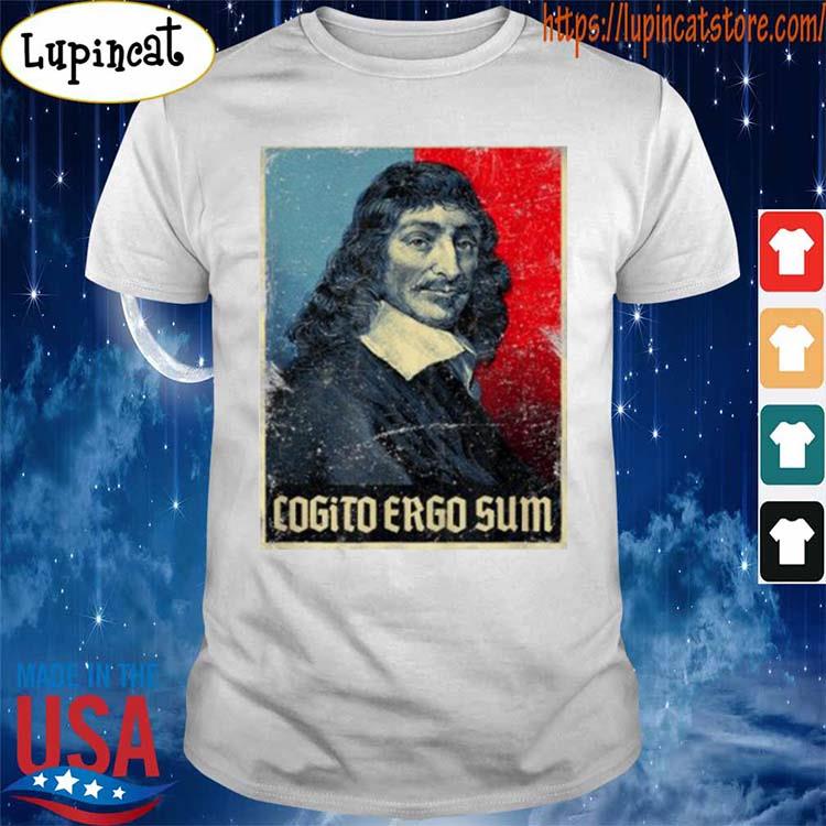 Official Cogito Ergo Sum Rene Descartes Principles Philosophy Vintage Shirt Hoodie Sweater Long Sleeve And Tank Top
