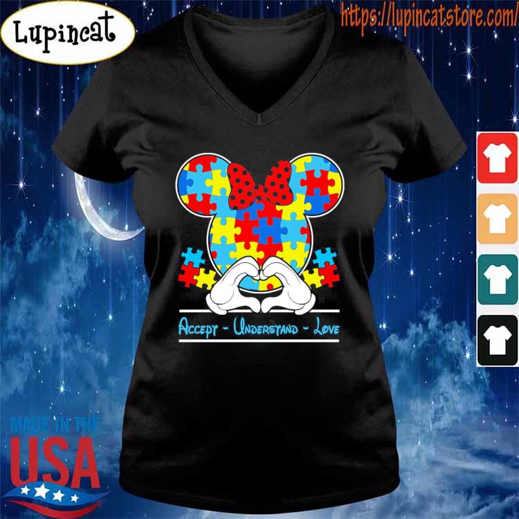 Top mickey mouse I waer blue for Autism awareness accept