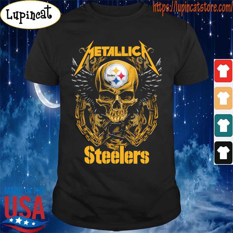 Official Skull Metallica Pittsburgh Steelers shirt, hoodie, sweater, long  sleeve and tank top