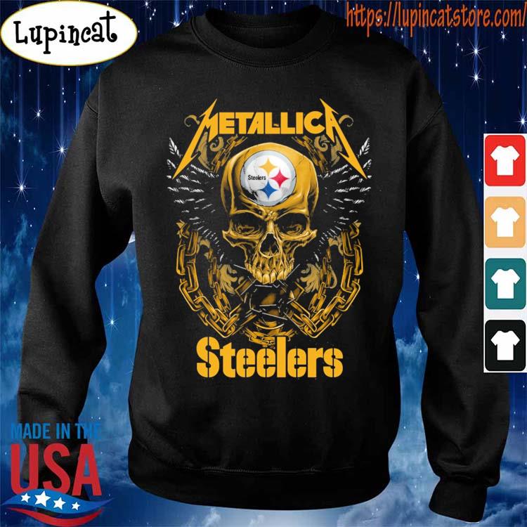 Metallica Shirt Skull Pittsburgh Steelers - High-Quality Printed Brand