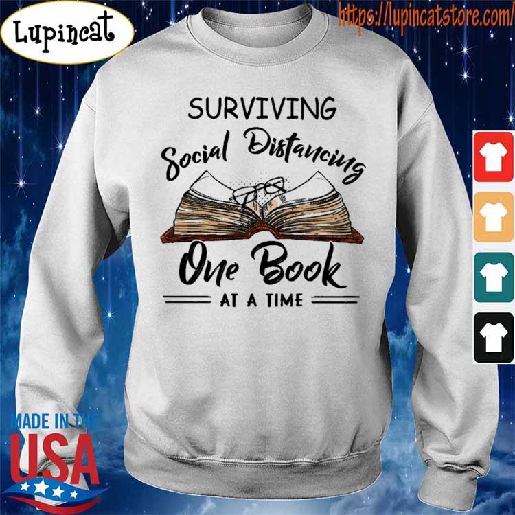 Surviving Social Unisex Hoodie Distancing One Book at A Time lucoin