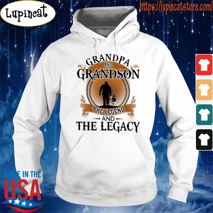 Funny Grandpa And Grandson The Legend And The Legacy Retro Shirt Hoodie