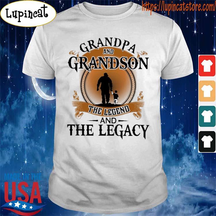 Funny Grandpa And Grandson The Legend And The Legacy Retro Shirt