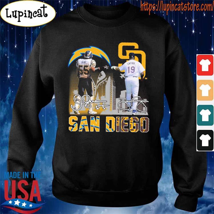 San Diego Junior Seau and Tony Gwynn San Diego Padres City San Diego  signatures shirt, hoodie, sweater, long sleeve and tank top