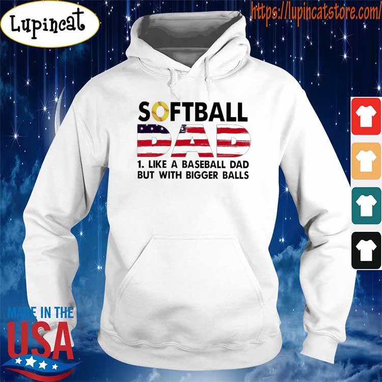 Softball Dad 2023 Like A Baseball Dad But With Bigger Balls Shirt, hoodie,  sweater, long sleeve and tank top