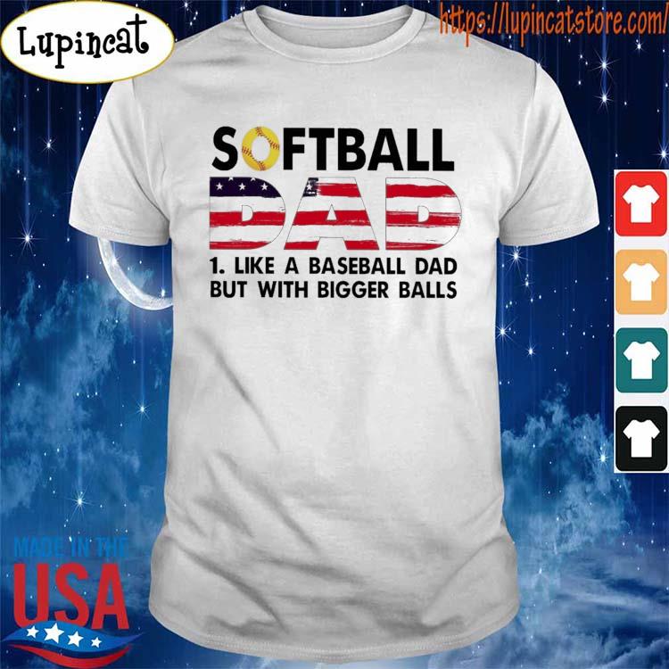 Softball Dad 2023 Like A Baseball Dad But With Bigger Balls Shirt, hoodie,  sweater, long sleeve and tank top