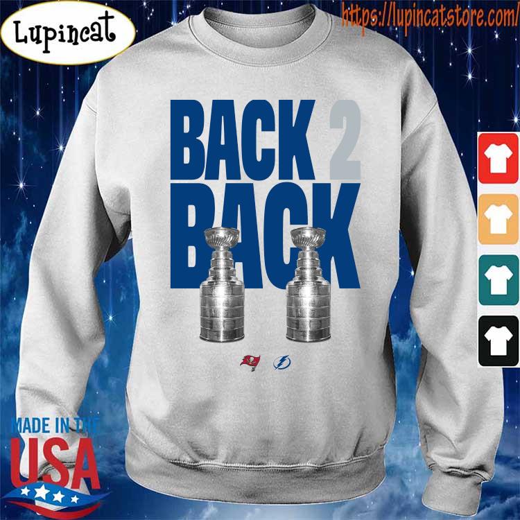 Back 2 Back Champions Lightning And Buccaneers 21 Shirt Hoodie Sweater Long Sleeve And Tank Top