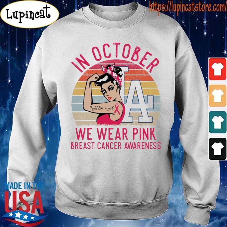 Vintage Strong Girl Fight Like Los Angeles Dodgers In October we