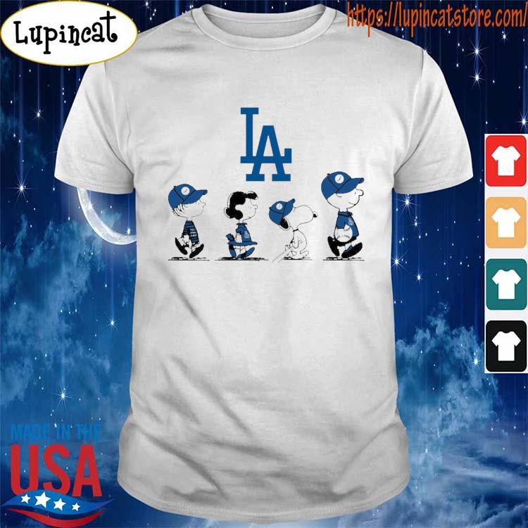 The Peanut Character Charlie Brown And Snoopy Walking With Los Angeles Dodgers  Baseball Shirt, hoodie, sweater, long sleeve and tank top