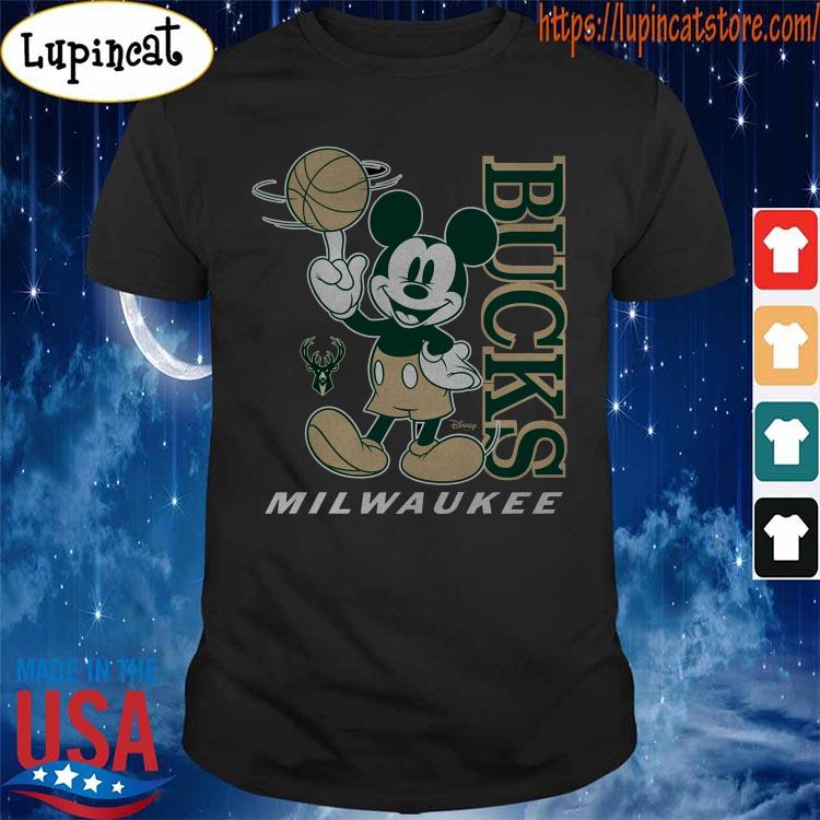 Milwaukee Bucks Junk Food Disney Vintage Mickey Baller T-Shirt