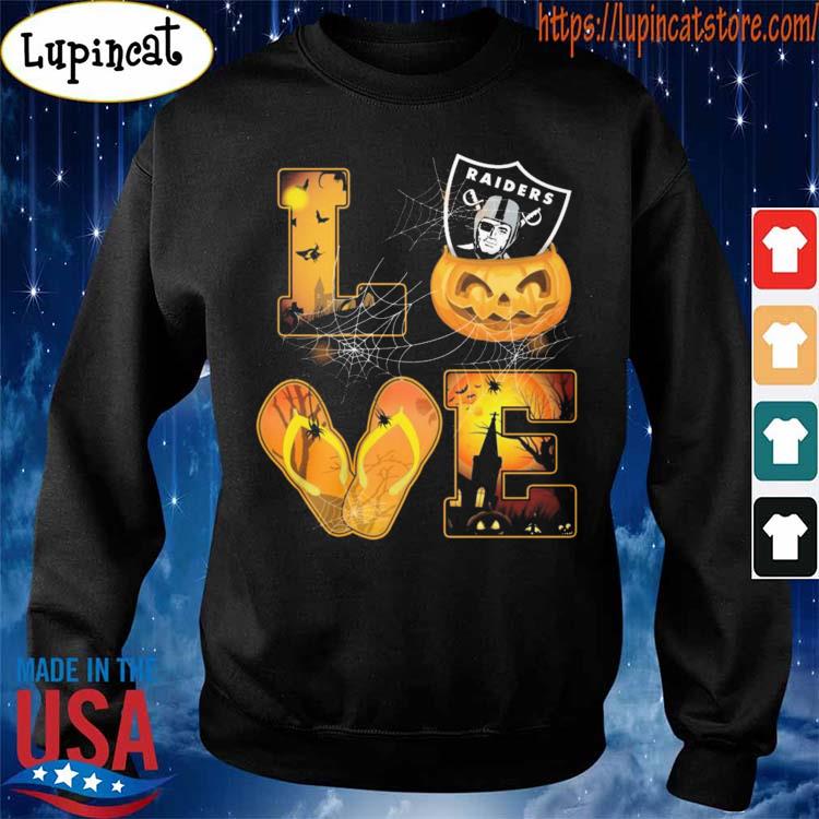 Love Las Vegas Raiders Pumpkin Flip Flops Halloween Shirt, hoodie