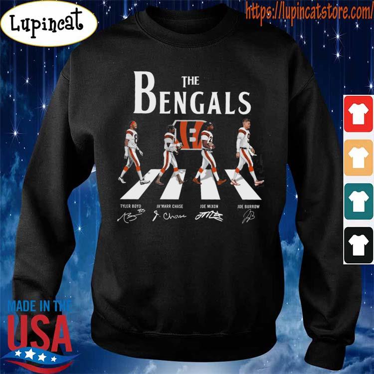 The bengals abbey road 2021 signatures shirt