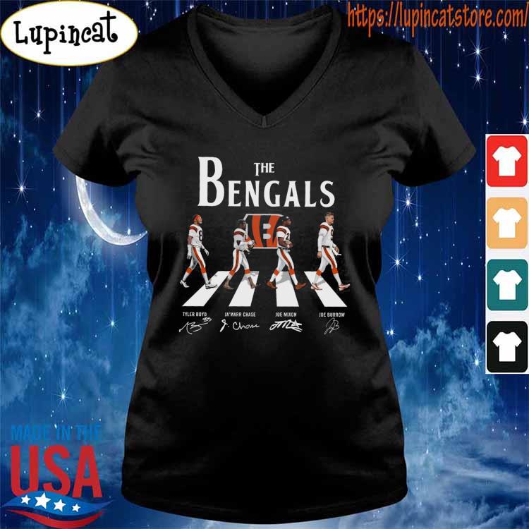 Official The Bengals Tyler Boyd Ja'Marr Chase Joe Mixon Joe Burrow Abbey  Road Signatures Shirt, hoodie, sweater, long sleeve and tank top