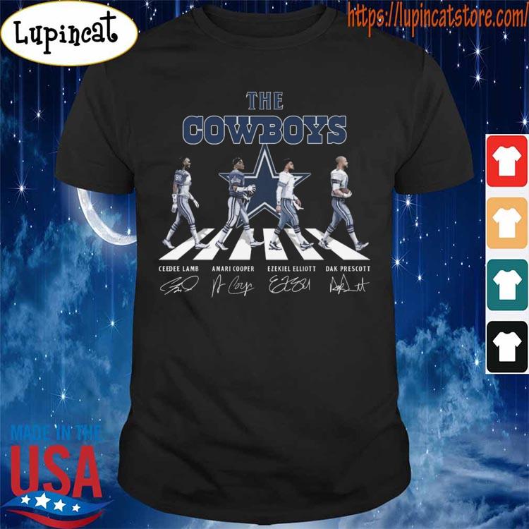 Official The Cowboys Abbey Road Dallas Cowboys Signatures shirt, Ceedee Lamb,  Amari Cooper, Ezekiel Elliott, Dak P…