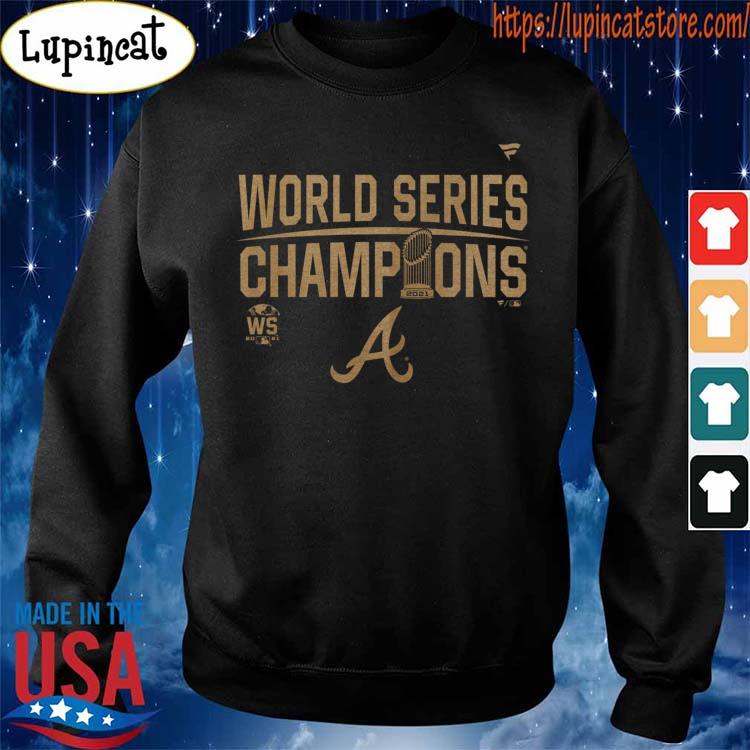 Atlanta Braves Fanatics Branded Black 2021 World Series Champions Parade T- Shirt Gold, hoodie, sweater, long sleeve and tank top