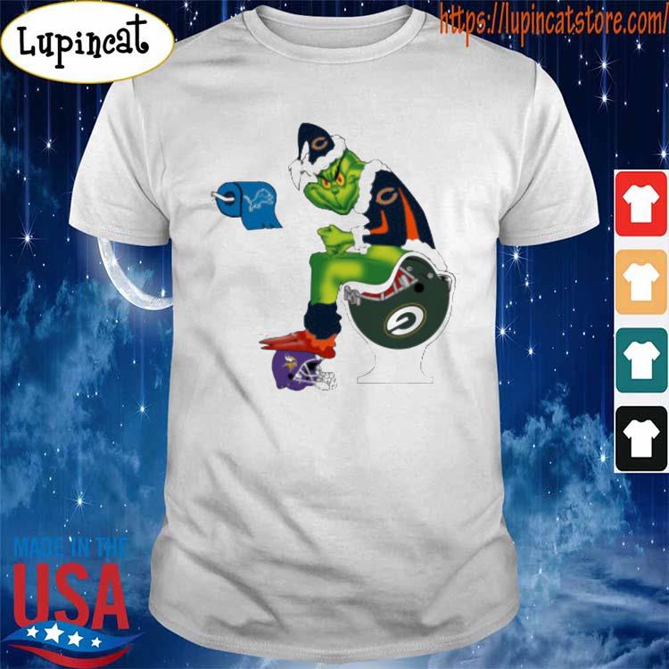 The Grinch Toilet Green Bay Packers Minnesota Vikings Chicago Bears Detroit  Lions shirt, hoodie, sweater, long sleeve and tank top