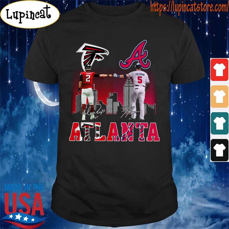 Official Atlanta Braves 5 Freddie Freeman and Atlanta Falcons 2 Matt Ryan  signatures shirt, hoodie, sweater, long sleeve and tank top