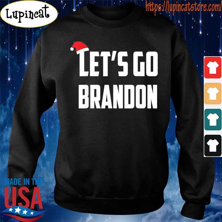 Official Let S Go Brandon Lets Go Brandon Santa Hat T Shirt Hoodie Sweater Long Sleeve And Tank Top