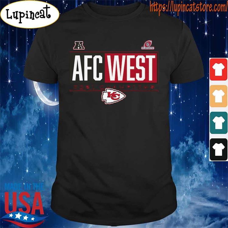 Kansas City Chiefs Fanatics Branded 2021 AFC West Division Champions  Blocked Favorite T-Shirt - Red