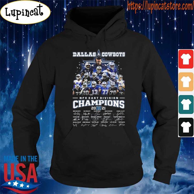 2021 Nfc East Division Champions Dallas Cowboys Signatures T-shirt -  Crapytee