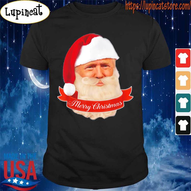 Donald Trump Christmas T Shirt Funny MAGA santa hat gift tee 