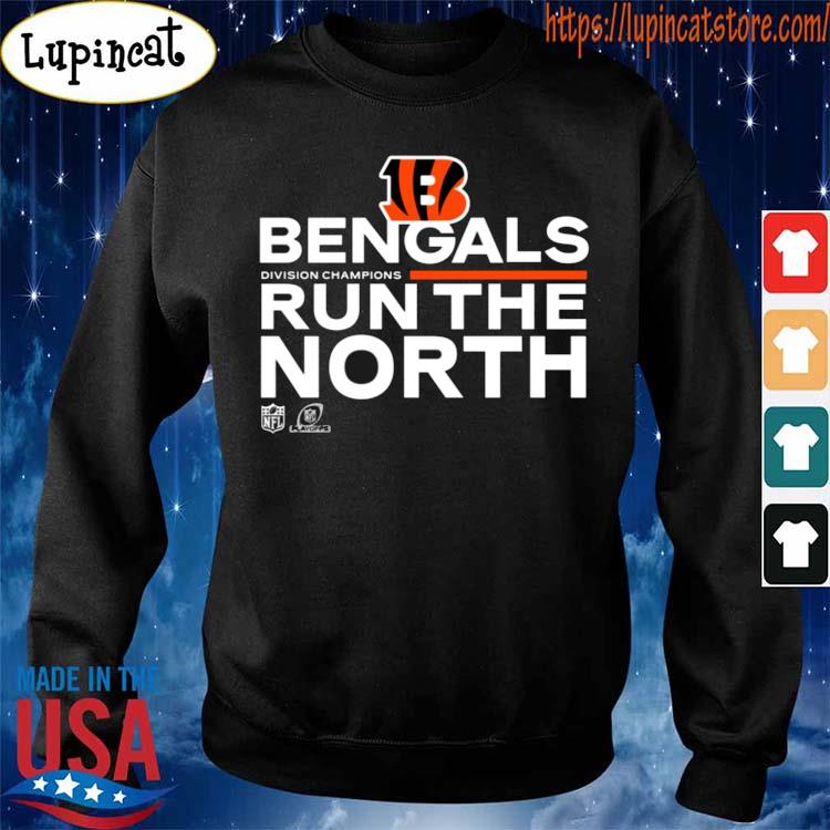 Cincinnati Bengals run the North 2021 AFC North Division Champions shirt,  hoodie, sweater, long sleeve and tank top