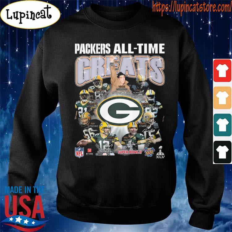 Official Green Bay Packers All-Time Greats Super Bowl II Signatures Shirt,  hoodie, sweater, long sleeve and tank top