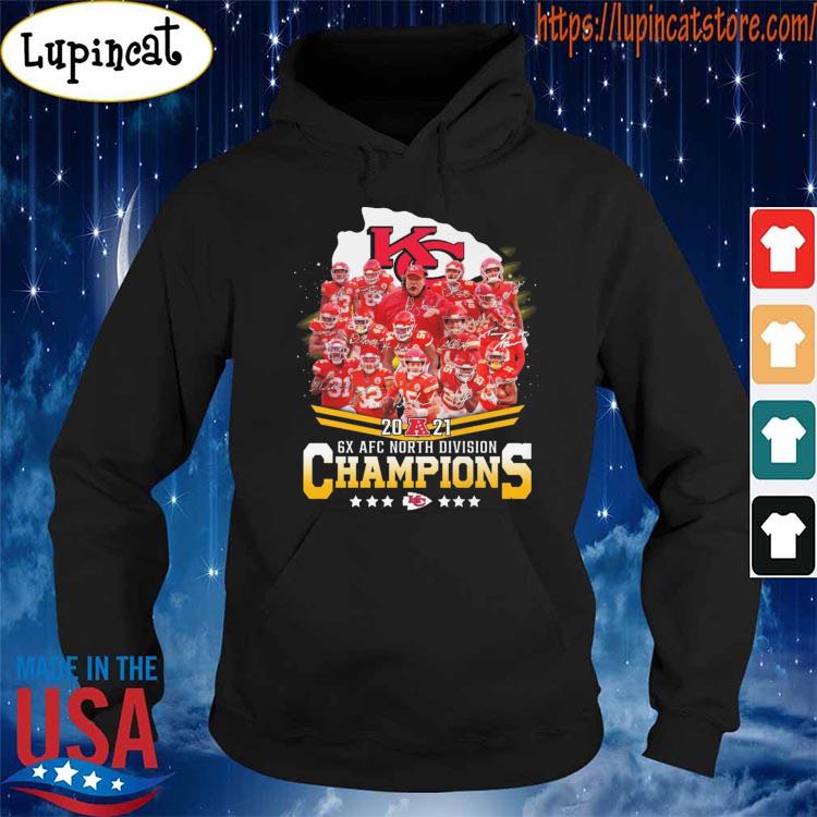 Kansas City Chiefs 2021 6x Afc North Division Champions Signatures Shirt,  hoodie, sweater, long sleeve and tank top