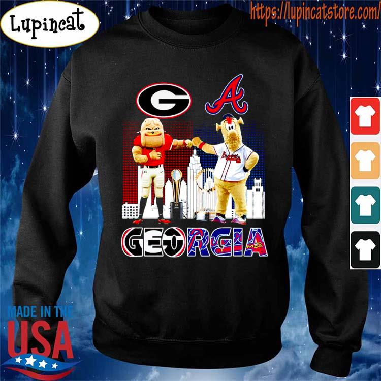 Mascot Georgia Bulldog and Atlanta Braves 2021 Champions Georgia city shirt,  hoodie, sweater, long sleeve and tank top