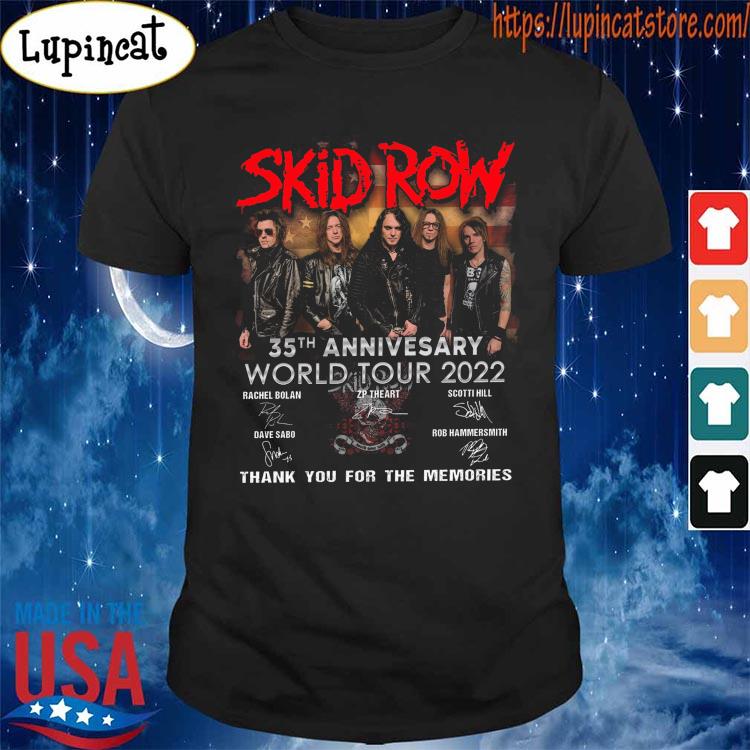 Official Skid Row 35th anniversary World Tour 2022 signatures