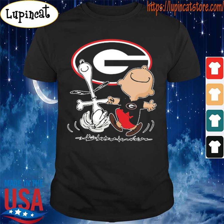 Charlie Brown And Snoopy Georgia Bulldogs Football t-shirt by To