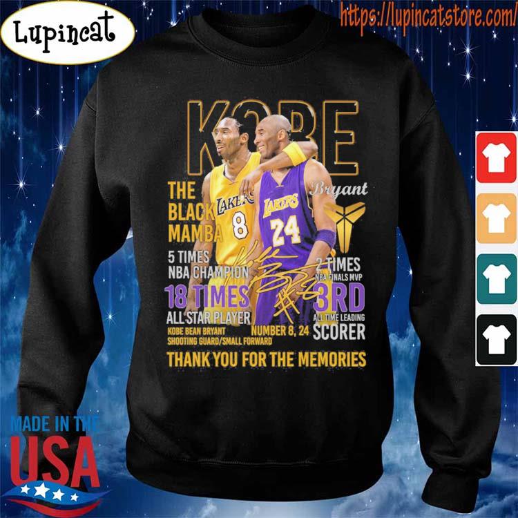 In loving memory of Kobe Bryant black mamba shirt, hoodie, sweater, long  sleeve and tank top