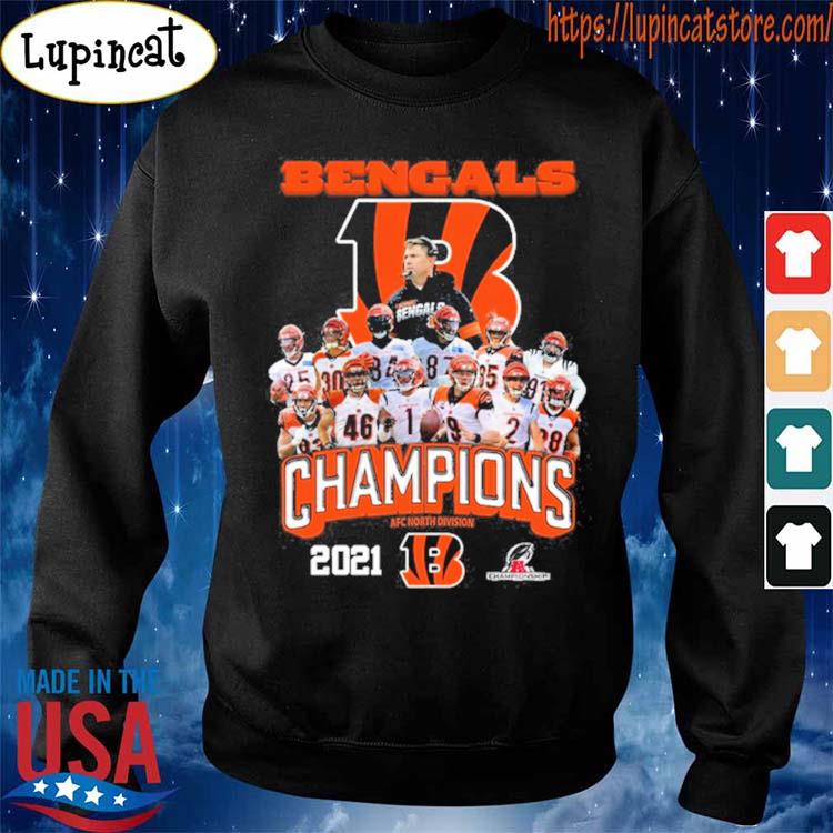 Cincinnati Bengals Team Signature AFC North Division Champions 2021 2022 T- Shirt, hoodie, sweater, long sleeve and tank top