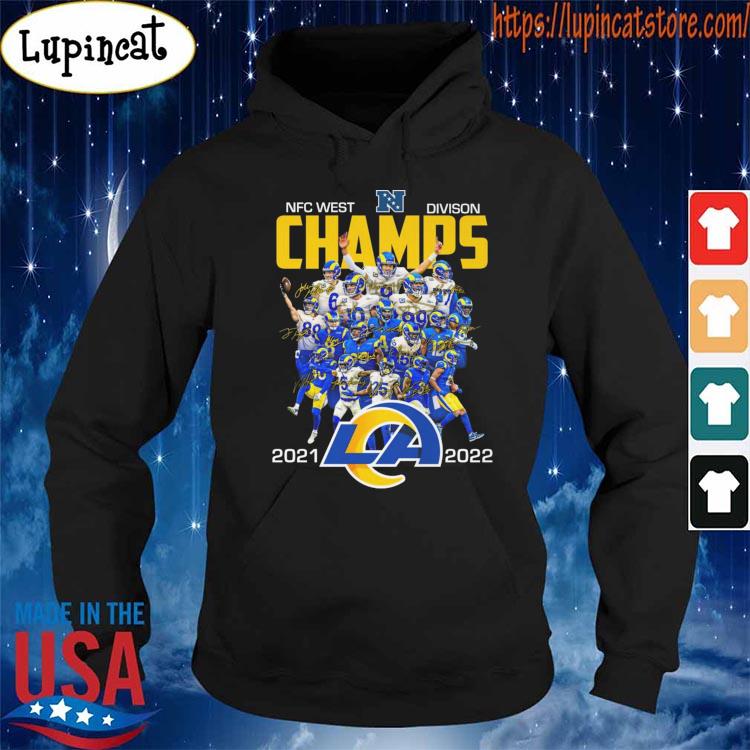 Los Angeles Rams NFL Team NFC West Division Champions 2021 2022 Signatures  Shirt, hoodie, sweater, long sleeve and tank top