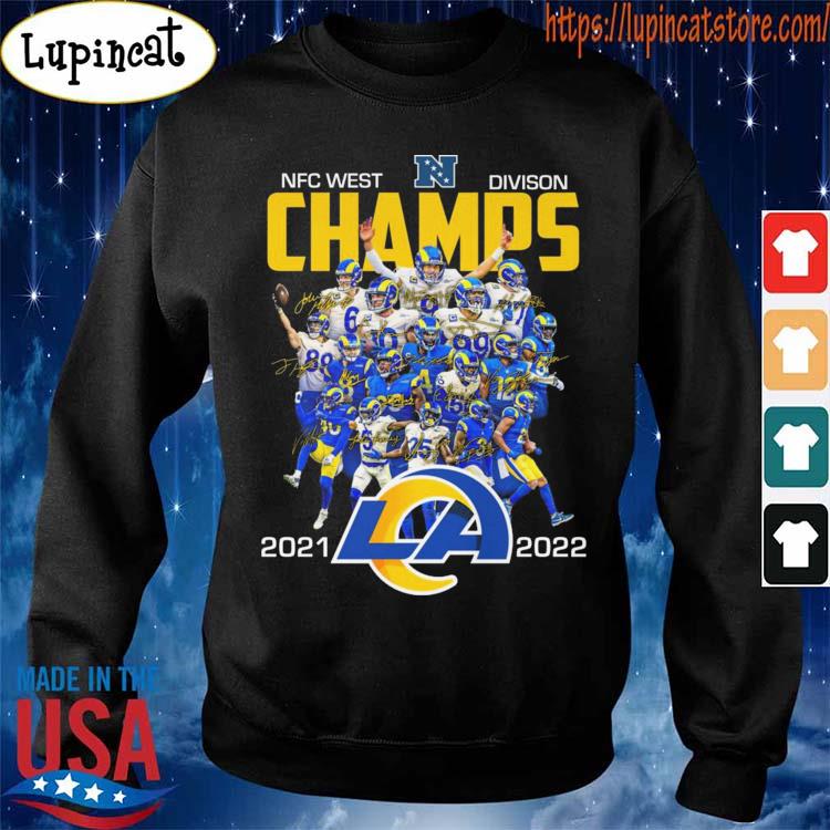 Official Los angeles rams nfc west champions 2021 2022 signatures