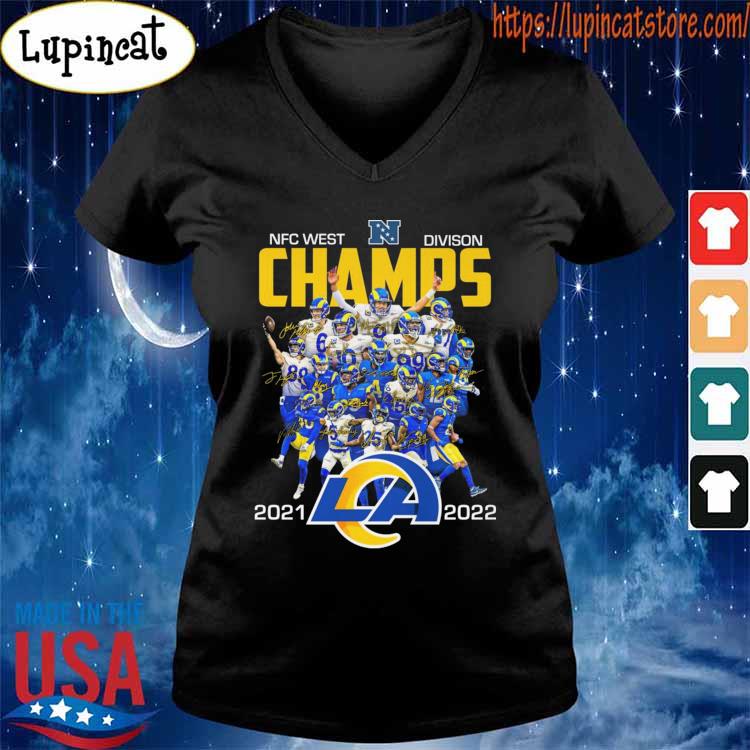Official Los angeles rams nfc west champions 2021 2022 signatures