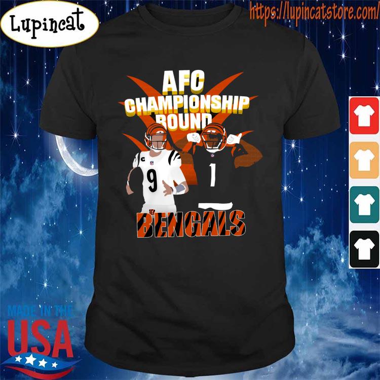 Joe Burrow And Ja'Marr Chase Bengals AFC Championship Shirt,Sweater,  Hoodie, And Long Sleeved, Ladies, Tank Top