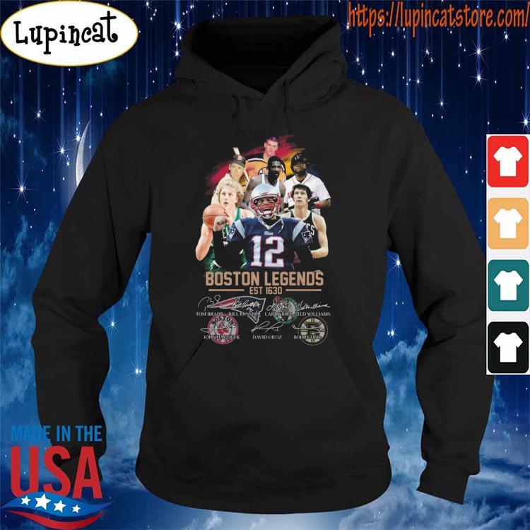 Boston Sports Teams Willans Brady Russell and Orr signature shirt, hoodie,  sweater, longsleeve and V-neck T-shirt