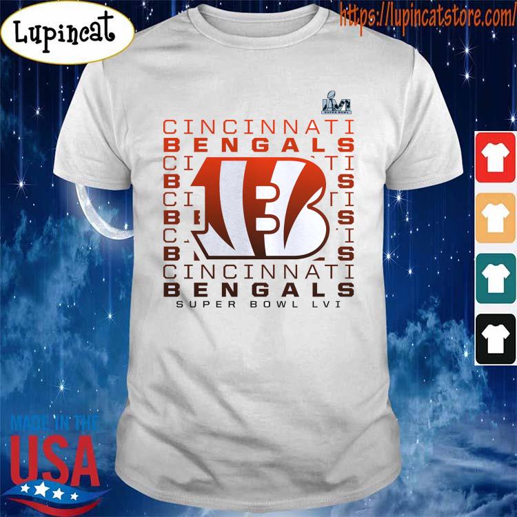 2022 Cincinnati Bengals Super Bowl LVI Bound Color Fade Repeat T