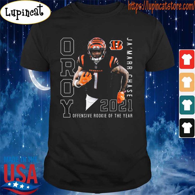 Ja'Marr Chase Cincinnati Bengals 2021 Offensive Rookie Of The Year shirt,  hoodie, sweater, long sleeve and tank top