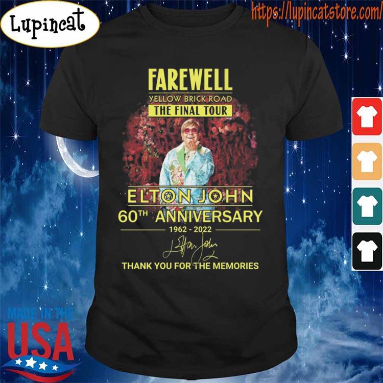 ELTON JOHN T shirt Farewell Tour 2022, The Final Tour Yellow Brick Road  T-Shirt