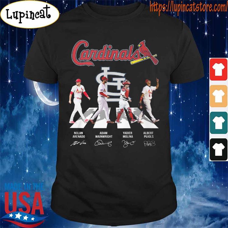 The Cardinals Nolan Arenado Adam Wainwright Yadier Albert Pujols abbey road  signatures Classic T-Shirt - REVER LAVIE