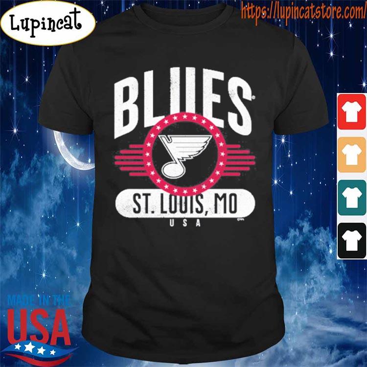 Official St. Louis Blues Americana Stars And Stripes 2022 T-Shirt