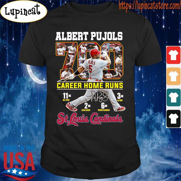 St Louis Cardinals Albert Pujols 700 Career Home Runs signature shirt