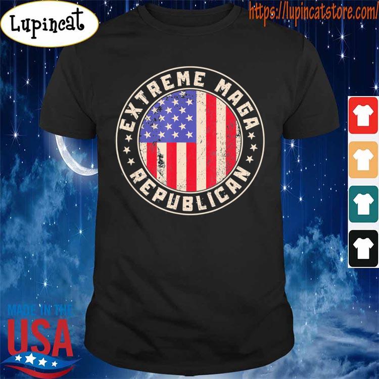 Extreme Maga Republican US Flag Ultra Maga Vintage Worn T-Shirt