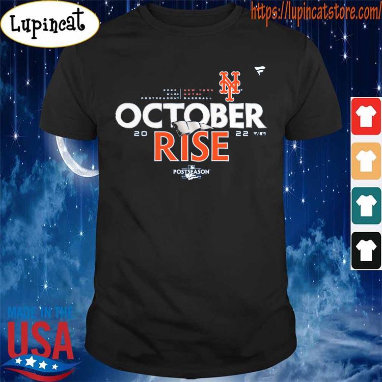 New York Mets October Rise 2022 Postseason Locker Room T-Shirt