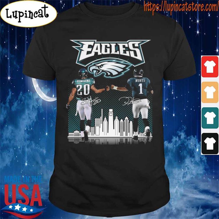 Philadelphia Eagles Brian Dawkins and Jalen Hurts signatures shirt -  Dalatshirt