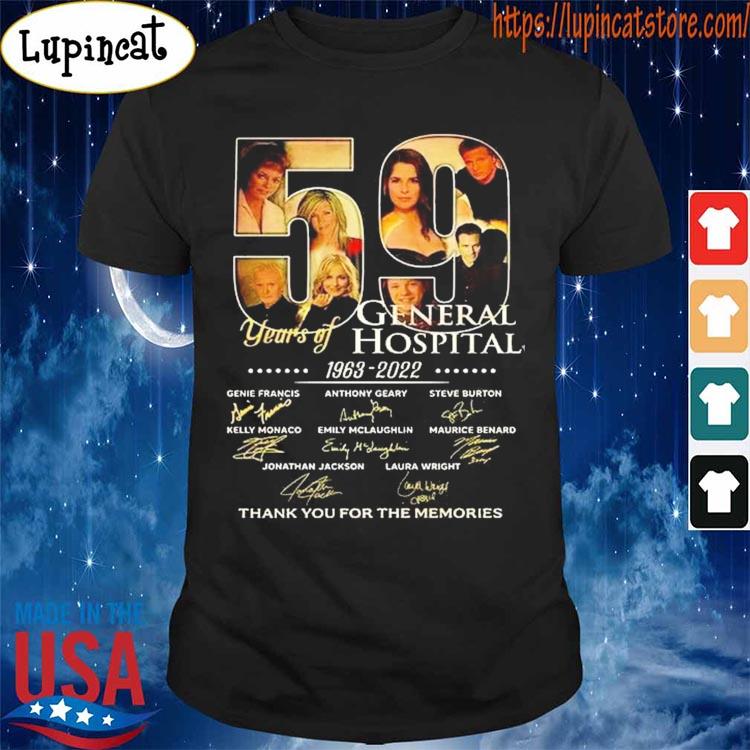 Official General Hospital 59 years of 1963-2022 thank you for the memories signatures shirt